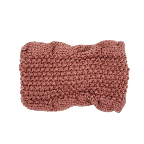 Knit Bow Headband Womens One Size Blush Fall Winter Cute Stylish Cozy Ear Warmer - Picture 7 of 7